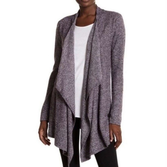 BAREFOOT DREAMS BAMBOO CHIC LITE S/M Purple Heather Calypso Wrap Open Cardigan - Picture 1 of 7